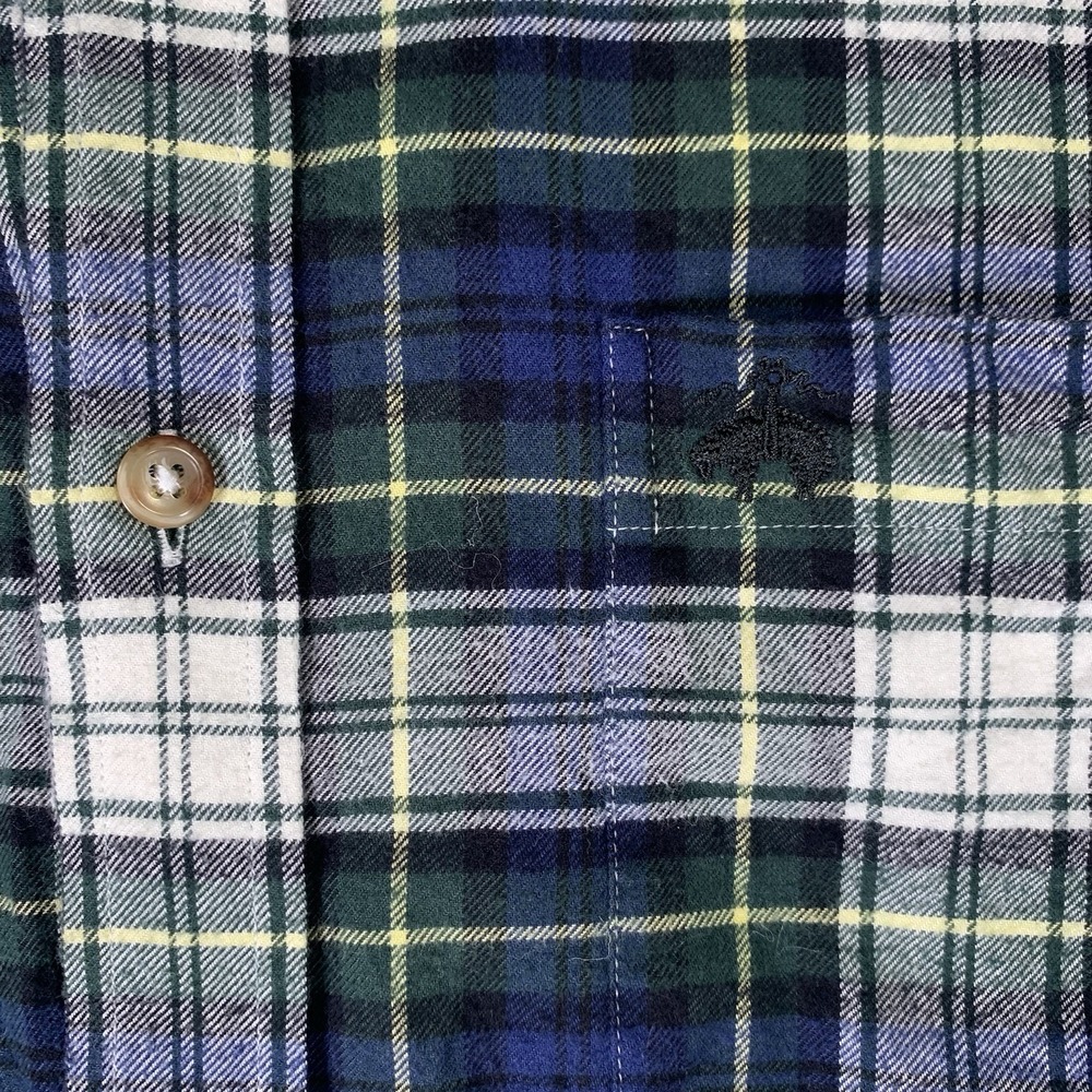Brooks Brothers Shirt Mens XL Blue Green Flannel Long Sleeve Button Down Regent - Picture 8 of 11